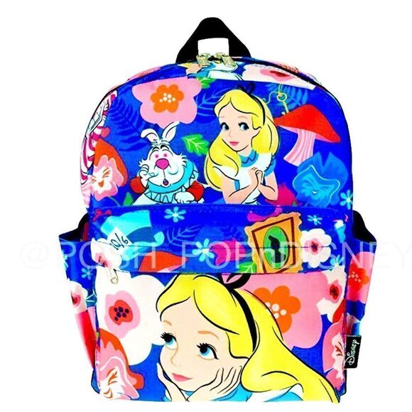 Disney Alice in Wonderland Cheshire Cat White rabbit flowers mushrooms🍄 - Picture 1 of 5